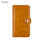 Premium PU leather folio booklet wallet phone case with 8 card holders and cash pocket for iphone X XS