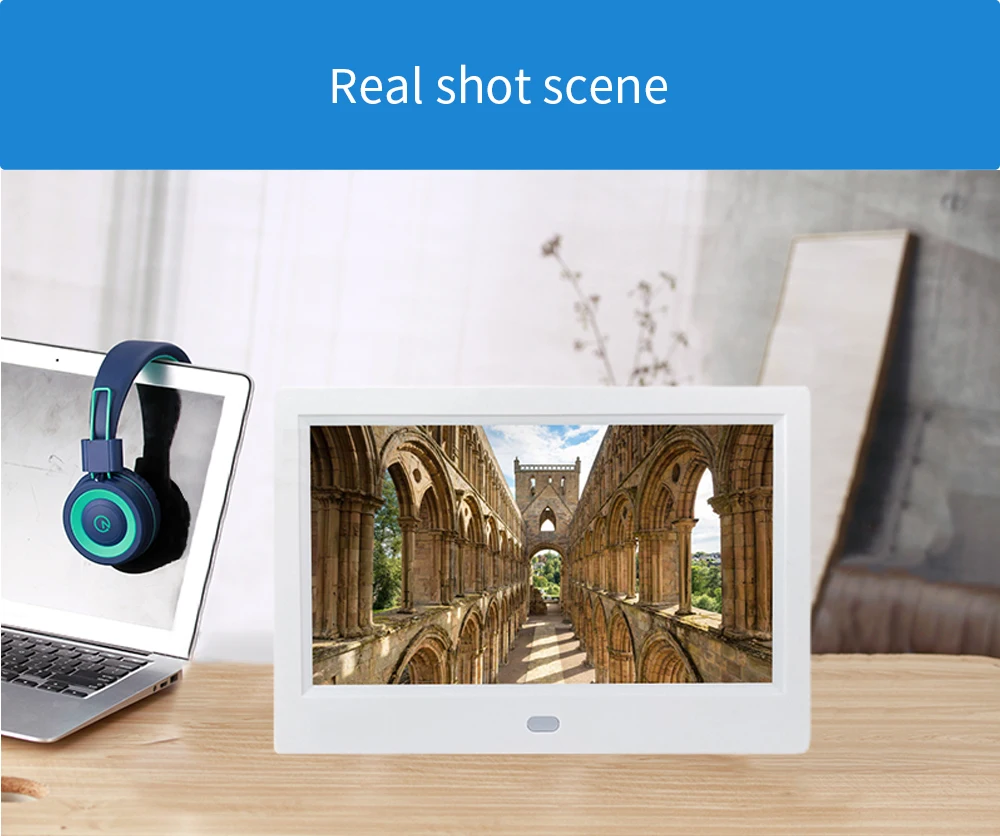 Bulk durable autoplay video picture commercial gift 7 inch digital photo frame