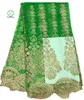 high quality wholesale fashion latest green lace fabric for wedding dress
