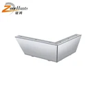 Wholesale customized useful sofa legs furniture parts durable right angle chrome metal l shape sofa feet
