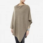 Handmade Wholesale Knit Poncho Women Pure Cashmere Poncho