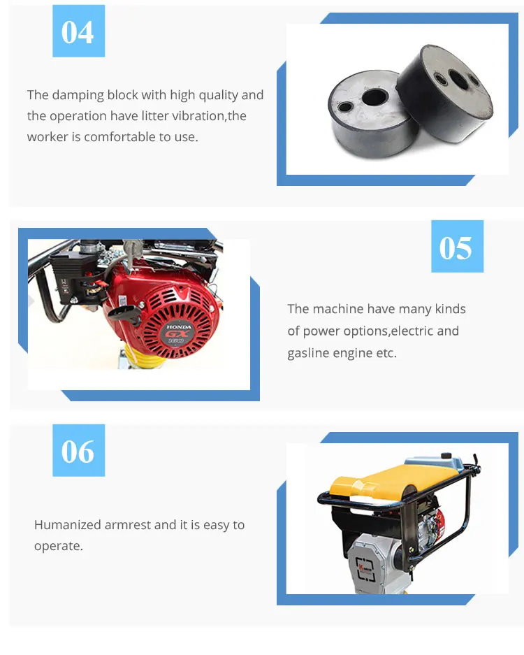 Professional Plate Compactorc Electric Tamping Rammer Tamper Jumping
