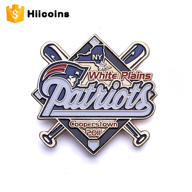 custom metal soft enamel baseball sports souvenir lapel pin