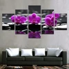 Modern Framework HD Printed Painting Wall Art Modular Canvas 5 Panel Flower Pebbles Living Room Pictures Home Decor Poster