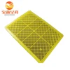 Yellow long plastic trays perforated plastic trays