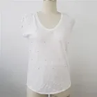 Popular Women Linen Blouse Tops With Short Sleeve