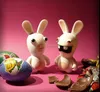 lovely easter rabbit figurine,cartoon easter rabbit figures,custom easter rabbit figures