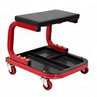 200 LB Capacity Workshop Car repair Bar Stool Pneumatic Rolling Mechanic Garage Stool