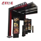 Aluminum waterproof advertising outdoor menu led lightbox