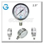 High quality 2.5 inch all stainless steel c type bourdon tube pressure gauge