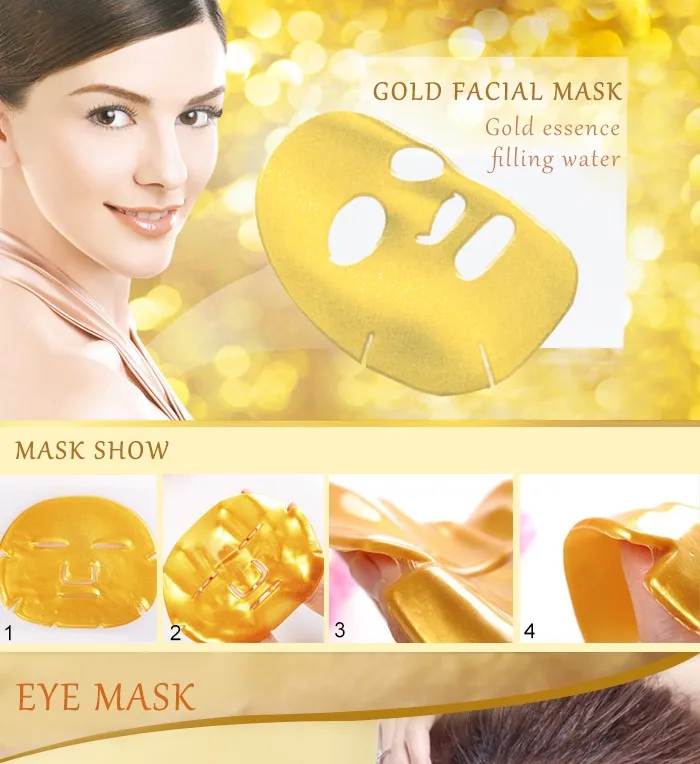 Anti Wrinkle Moisturizing 24k Gold Collagen Essence Sheet Mask For Sale