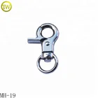 Nickle color spring clip dog snap hooks small metal swivel trigger hook