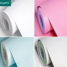 Wholesale White Solid Color Self Adhesive PVC Wall Paper Wallpaper For Home Wall Decorative