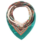 Digital printing abstract fashion design printed polyester head scarf silk