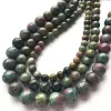 A Grade Natural Ruby in Kyanite Gorgeous Semi-precious Gemstone Round Beads 4/6/8/10/12mm Wholesale