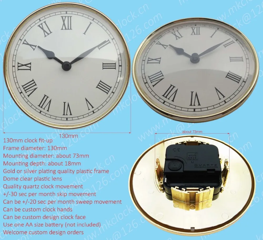 130mm clock fitup quartz clock movement insert clock insert movement
