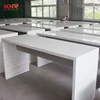 Quartz stone or acrylic solid surface outdoor l shaped bar height table