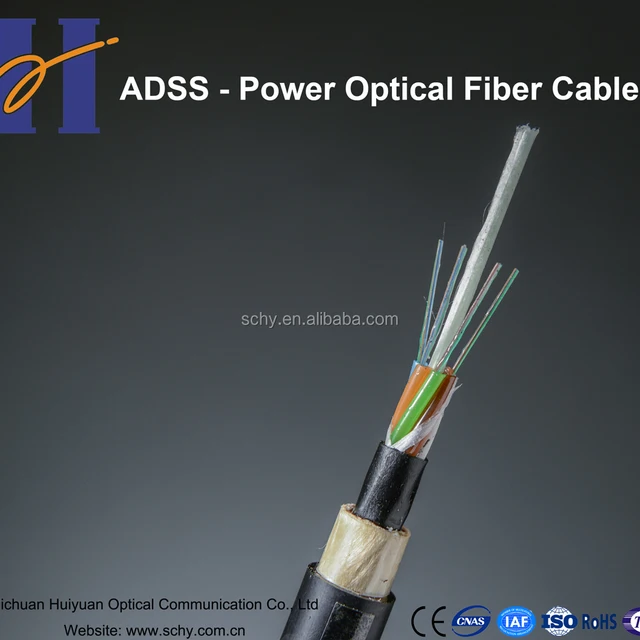 distance trunk telecom anti-squirrel-bite adss fiber optic cable