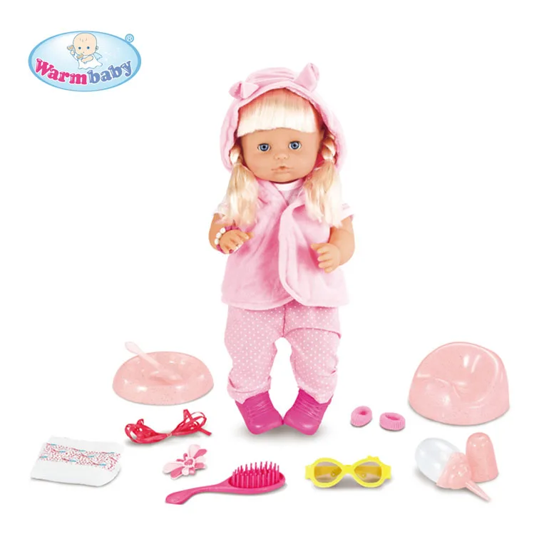 Blink Eyes Silicone Girl Pee Doll Toy 