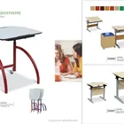 Study School Desk And Chair Hot Wooden School Furniture Study Single Classroom Desk And Chair By Size 60*45*80cm
