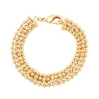 75122 Xuping heavy gold jewellery designs special seed bead brass bracelet charm China wholesale