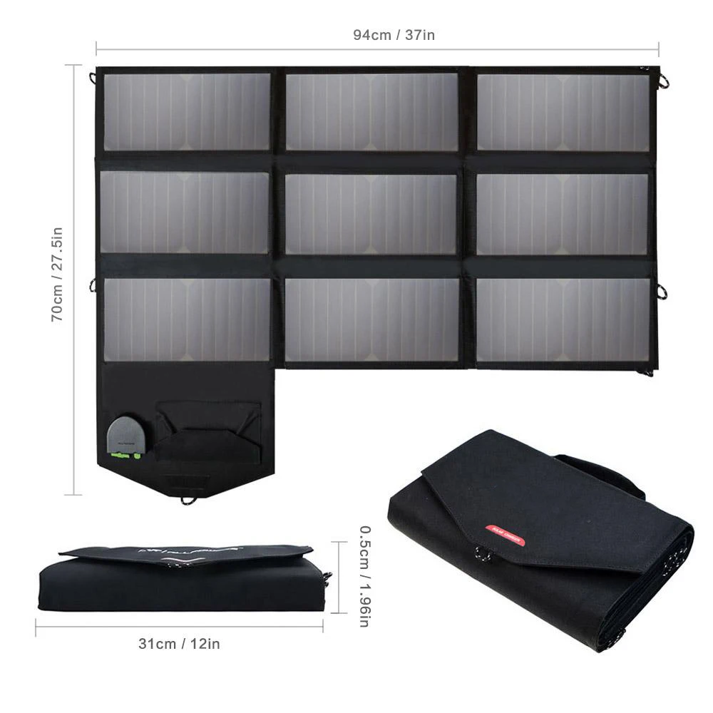 Portable Flexilibity Foldable Solar Panel Charger 18V 60W USB DC Dual Output CellphoneLaptop Solar Chargers.jpg