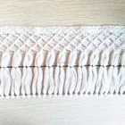 Popular White Cotton Tassel Fringe for Clothing, Home Deco, Funiture