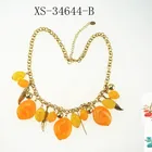 Pendant Square Pendant Bead Neck Chain Crystal Acrylic Drop Charm Square Gem Necklace