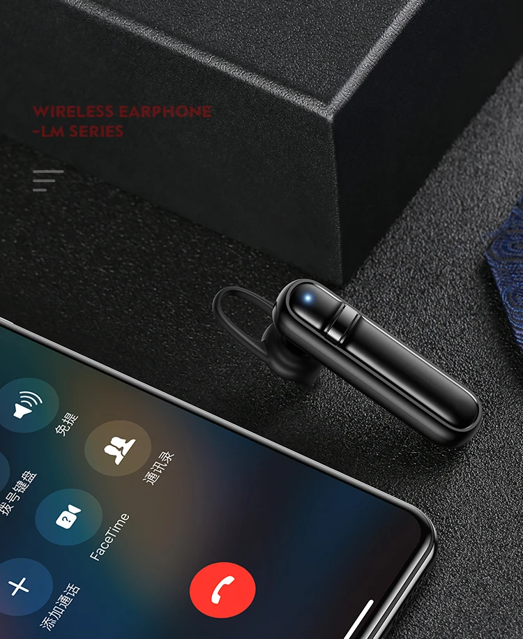 USAMS US-LM001 LM Series Portable Mini Handfree V4.2 70mAh Earphone Wireless Earbuds - ANKUX.COM