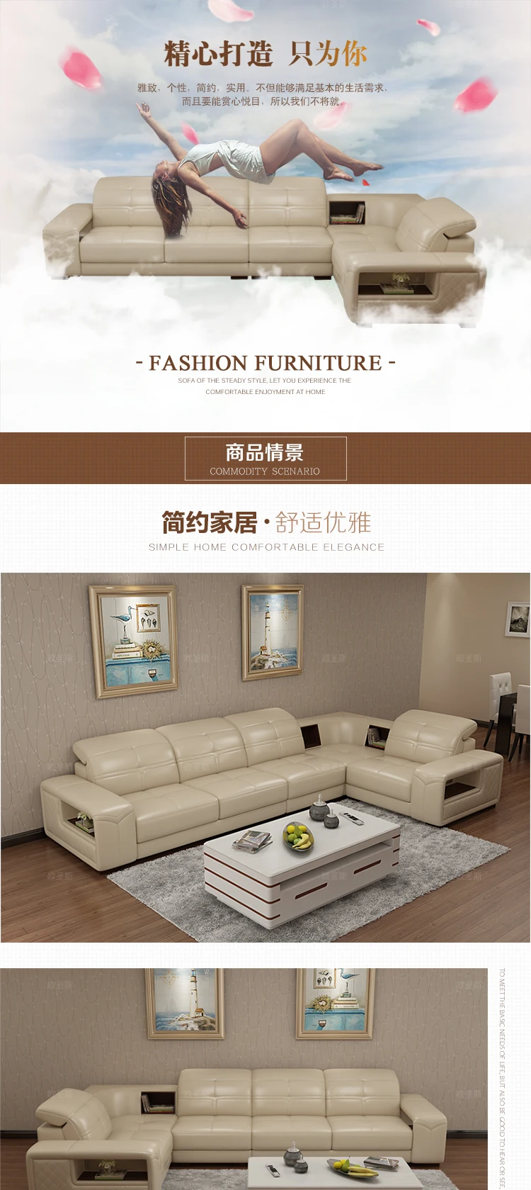 Aliexpresscom Buy 2017 New L Shape Modern Sectional Furniture