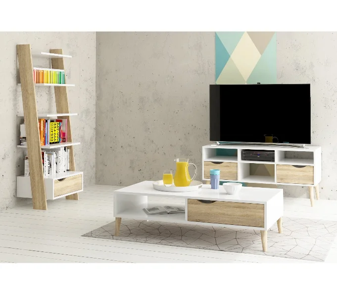 wood wooden modern style melamine slanted wall shelf shelves