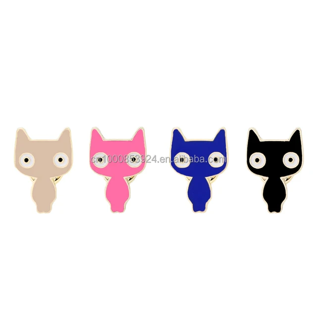 cartoon brooch pins animal enamel cat brooches lapel pins badge