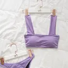 high quality custom purple bikini hot sexy comfortable swimwear full size swimsuit beachwear