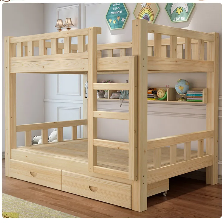 childrens wooden bunk beds