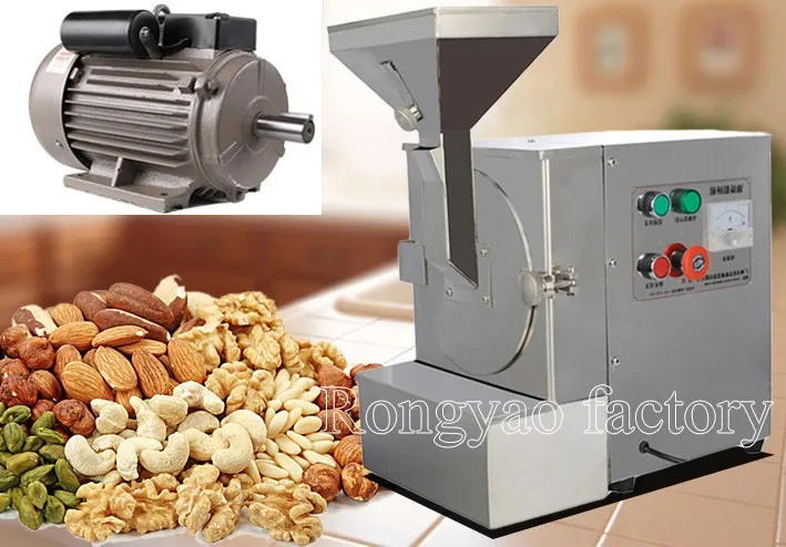 Peanuts Walnuts Sesame Oily Materials Mill Pulverizer Mini Electric Grinder with Three Specialized Mesh