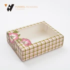 Gift luxury packaging folding towel packaging cardpaper craft PVC window box