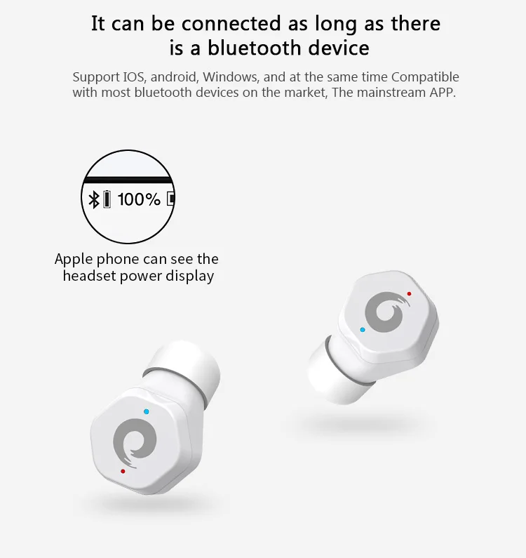 2019 Earteana TWS F8 Hifi Sound TWS Bluetooth 5.0 Wireless Earbud xiaomi bluetooth earphone with Charging Case - ANKUX.COM