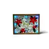 High Quality Home Decor MDF Wooden Square Joy friendly frame box with led light Wall Hanging gift frame