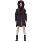 Winter Clothes warm Outwear Outfit Long Jacket Womens Down Coat With Fur Hood
