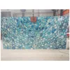 Decorative Indoor Stone Wall Tiles:Dyed Agate Tiles: Blue Semi Precious Stone Agate Tile