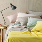 Hot SALE 600Thread count bamboo cotton BLENDED sateen sheet sets King size and fabric plain dyed for hotel bedding linen