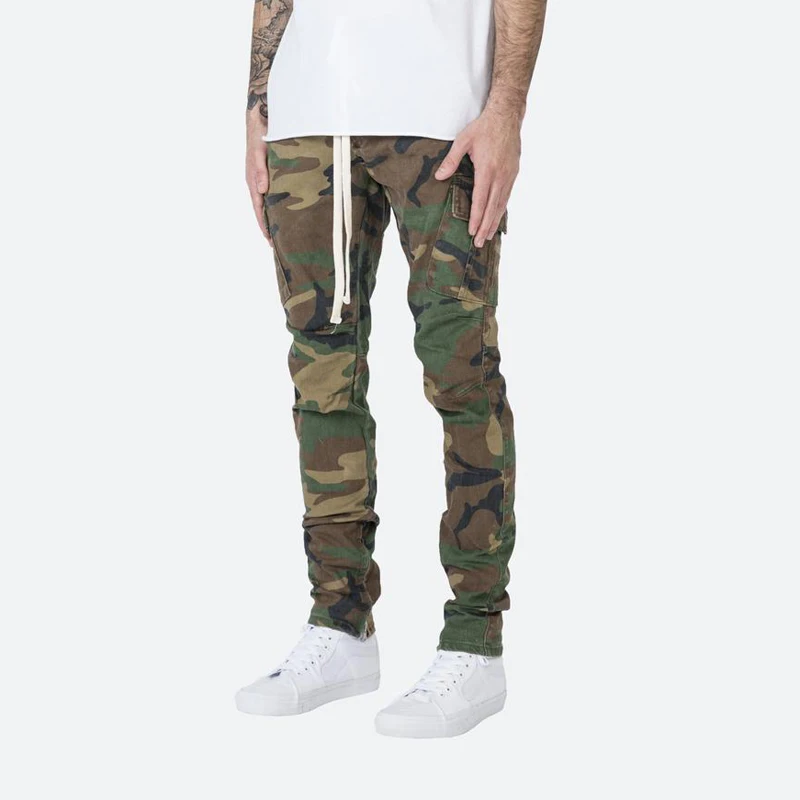 green tapered cargo pants