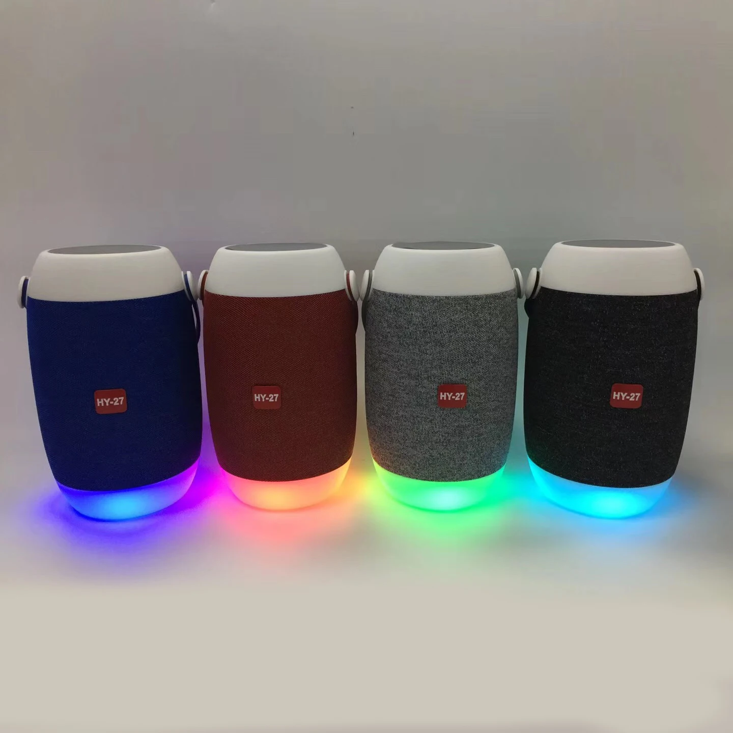 HY-27 super bass portable fabric bluetooth speaker with led light - ANKUX.COM