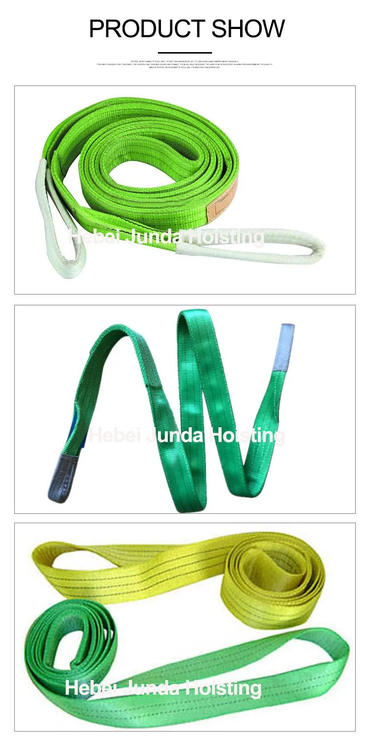 Polyester Webbing Sling Belt Material Lifting Belt Crane Rigging Belt