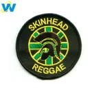Custom Chinese badges patch black embroidery