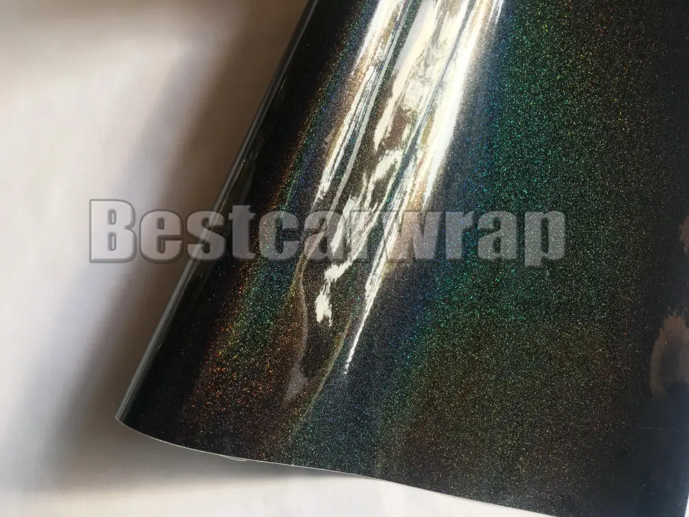black psychedelic gloss flip vinyl car wrapping sticker film (5)