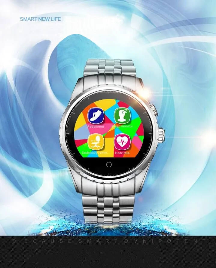 Vintage Smartwatches Reloj Inteligente Android Wear Smart Android Watch Smartwatch Android IOS with Camera Stainless Steel Case