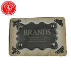 High quality Wholesale Private Design Custom embossed Logo garment denim PU Leather Patches Labels for Bag and Jeans