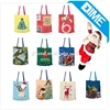 Qetesh Best Selling Cotton Canvas Tote Bag Christmas Canvas Gift Bag