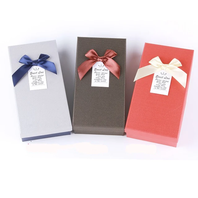 custom sweet engagement paper gift box packaging box bowknot